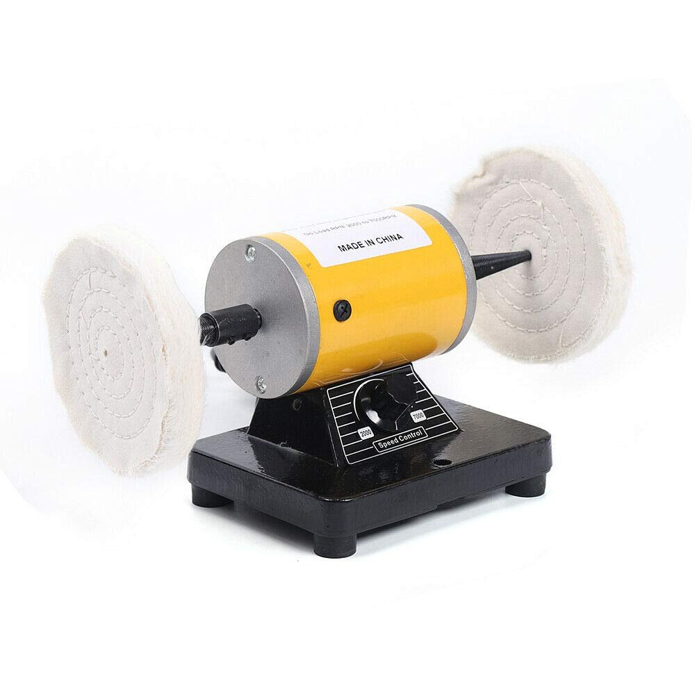 Buffer Polisher, 5" Mini Dental Lab Lathe Jewelry Polishing Buffer Polisher Machine, Professional Polisher Jewelry Bench Buffer Grinder 110V US Plug