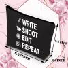 BDPWSS Write Shoot Edit Repeat Filmmaker Film Director Gift Funny Filmmaking Gift For Movie Buff Script Writer Makeup Bag For Women (Write shoot edit bl) view 2