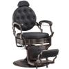 BarberPub Heavy Duty Metal Vintage Barber Chair All Purpose Hydraulic Recline Salon Beauty Spa Chair Styling Equipment 2933 (Black with Brown Frame) view 1