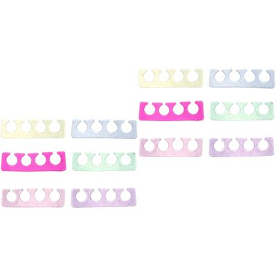 FOMIYES 12pcs Silicone Fingernail Separator and Toe Spacer for Manicure Flexible Nail Art Tools to Prevent Smudging Skin-Friendly Design Suitable for Toes and Fingers Multiple Colors