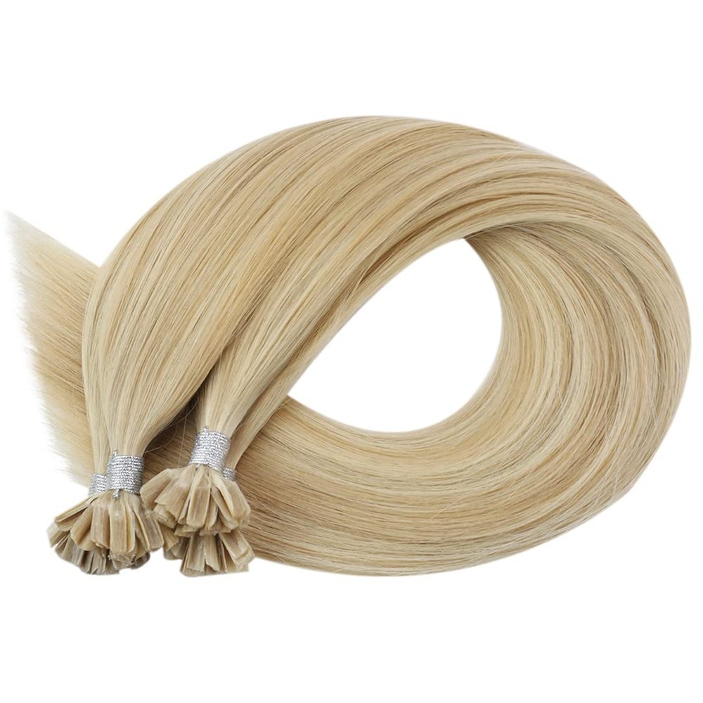 Nail U Tip Hair Extensions 100% Human Hair Keratin U Tip Virgin Hair Extensions Long Lasting For Women 16 22 14inches 25 Strands