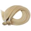 Nail U Tip Hair Extensions 100% Human Hair Keratin U Tip Virgin Hair Extensions Long Lasting For Women 16 22 14inches 25 Strands view 1