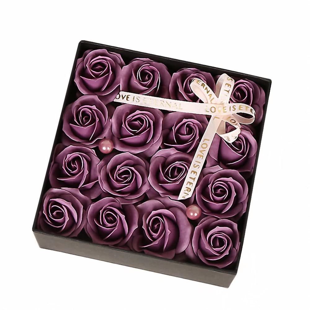 16 Pcs Rose Soap Flower Floral Scented Bath Soap Rose Flower Petals Set Gifts for Girls Mom Her in Wedding Birthday Anniversary Mother's Day Valentine's Day Christmas