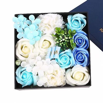 11 Pack Flora Scented Roses/Carnation Flower Bath Soap Flower Petals in Gift Box for Mother Valentine's Day Party Wedding Decoration