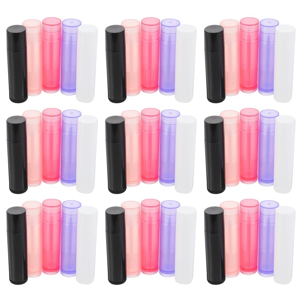 Beaupretty 50 Pieces Empty Lip Gloss Tubes Lipstick Storage Containers Lipstick Tubes Lip Balm Container Empty Refillable Lip Balm Bottles