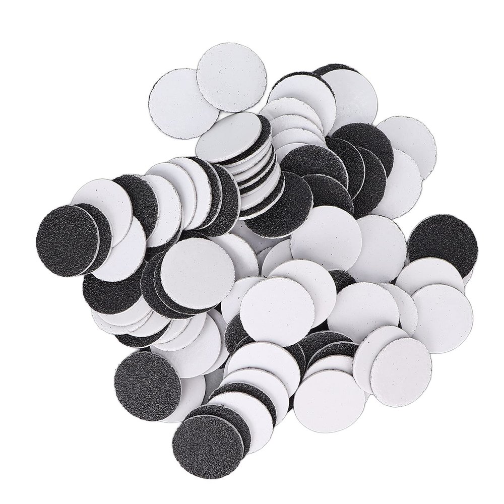 100pcs Replacement Sandpaper Discs, Self-Adhesive Pedicure Tool Sandpaper Electric Callus Remover Accessory for Men Women Dead Cracked Hard Skin (180# Fine)
