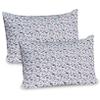 Ambesonne Cosmetics Pillow Sham Set of 2, Girly Fashion Makeup Female Beauty Eyeliner Blush Mascara Lipstick Powder, Quality Microfiber Bedding Item for All Seasons, 30" x 20", Purple Pale Pink view 1