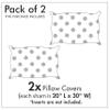 Ambesonne Cosmetics Pillow Sham Set of 2, Girly Fashion Makeup Female Beauty Eyeliner Blush Mascara Lipstick Powder, Quality Microfiber Bedding Item for All Seasons, 30" x 20", Purple Pale Pink view 3