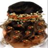 Hair Flare Latest Trendy Floral Design Bridal Hair Clip Set/ Hair Accessories/ Hairpin/ Judapin/ Judabun/ Combclip/ Sidepin Combo Set for Women - 2205/2206, Orange view 1