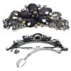 Set of 2 2 Styles Combo Large Thick Hair Barrettes Sparkly Crystal 0052-YY86010-3-2dktaupeGamber view 3