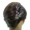 Set of 2 2 Styles Combo Large Thick Hair Barrettes Sparkly Crystal 0052-YY86010-3-2dktaupeGamber view 4