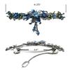 Set of 2 2 Styles Combo Large Thick Hair Barrettes Sparkly Crystal 0052-YY86010-3-2dktaupeBlue view 2