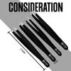 OCBA 4 Pcs Tweezers for Facial Hair Women & Men for Precise Grooming of Eyebrows - Professional Stainless Steel Black Color Coated Eyebrow Tweezers for Ingrown Hair on Nose Ear view 4