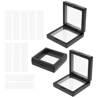FOMIYES 3pcs Transparent Storage Box for Fake Nails Organizer with Acrylic Strips for Nail Salons Home Use and Art Displays Easy Open and Close