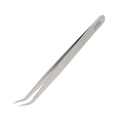 Rubis Volume Rush Stainless Steel Eyelash Tweezers with Angled Tips for Attaching False Eyelashes, 1KVR02,Rubis Switzerland Swiss Made World Renowned Precision