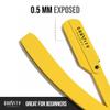 GRAVITY RAZORS Professional Straight Razor Kit  Minimal Exposure, Includes 10 Premium Blades, 0.5mm Exposed, Yellow view 3