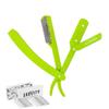 GRAVITY RAZORS Professional Straight Razor Kit  Minimal Exposure, Includes 10 Premium Blades, 0.5mm Exposed, Green view 1