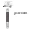 Shaver Replacement Handle, Men's Safety Shaving Razors Reusable Metal Handle Shaver Safety Razors Handle Anti Slip Portable for Home Travelling (Black) view 3
