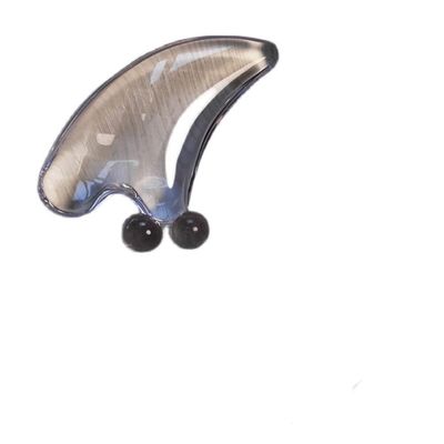 Crystal Plate Face Shave Face Scratchers Eye Transparent Beauty Massage Tool Shave (Double Beads 12X7X1.8CM)