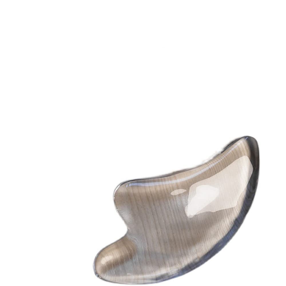 Crystal Plate Face Shave Face Scratchers Eye Transparent Beauty Massage Tool Shave (No Beads 13.5X7.3X1.6CM)