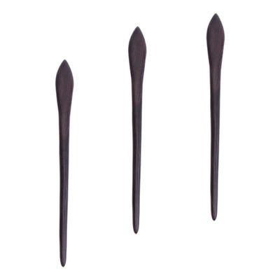 Healifty 3pcs Retro Wooden Hair Stick for Women Elegant Hairpins for Updos and Buns Lightweight Design for Curly and Straight Hair