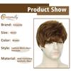 Creamily Mens Short Brown Wig Mens Wigs Short Hair Replacement Wig Realistic Men's Synthetic Halloween Costumes Cosplay Wigs view 2
