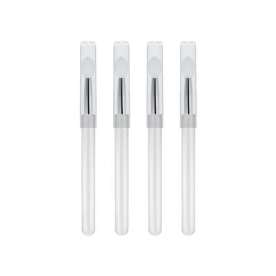 Beaupretty Practical Paillette Brush 4pcs Silicone Lipstick Applicator Makeup Brush Set Lid Eyeshadow Safe Skin Friendly for Daily Use