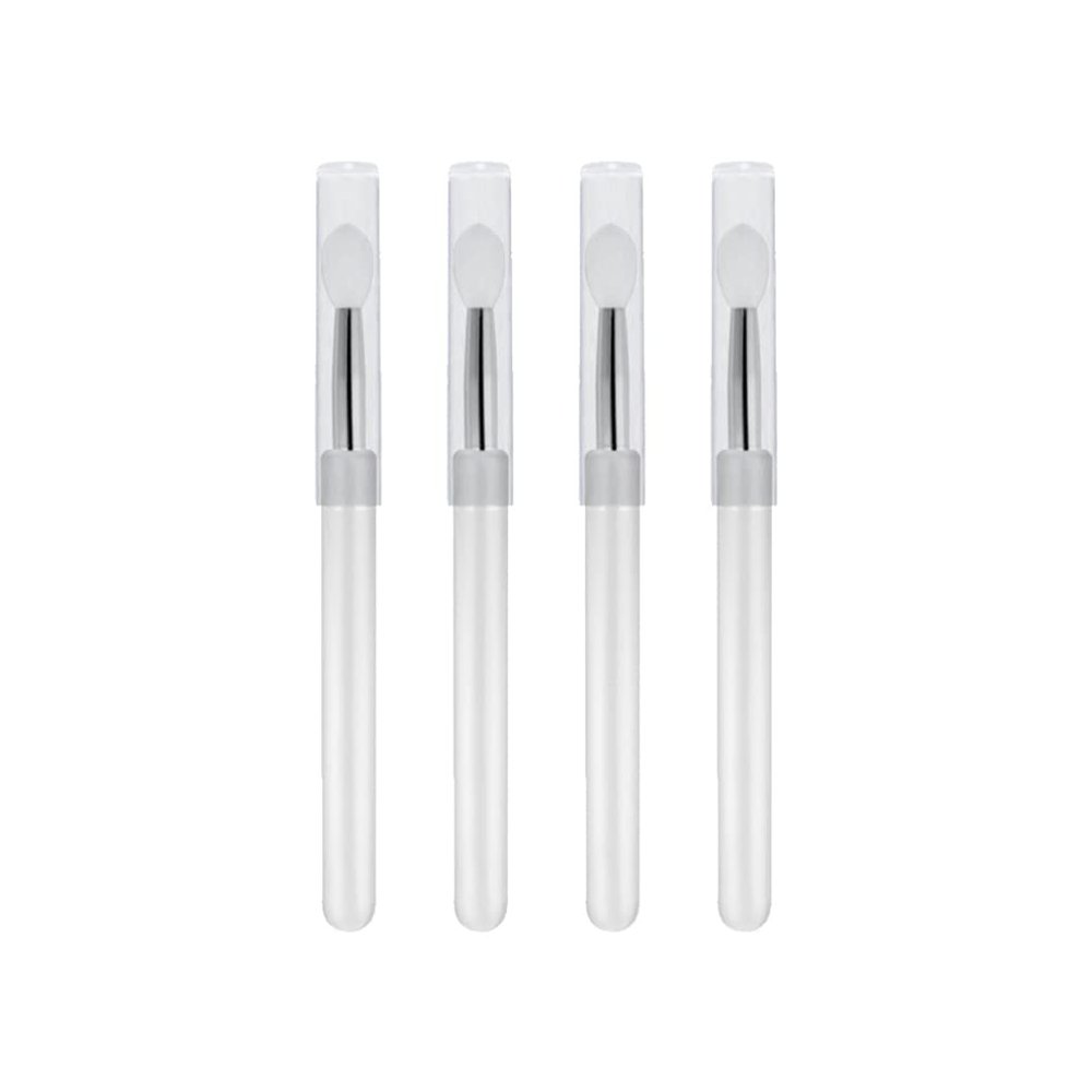 Beaupretty Practical Paillette Brush 4pcs Silicone Lipstick Applicator Makeup Brush Set Lid Eyeshadow Safe Skin Friendly for Daily Use