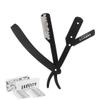 GRAVITY RAZORS Professional Straight Razor Kit  Minimal Exposure, Includes 10 Premium Blades, 0.5mm Exposed, Black view 1