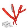 GRAVITY RAZORS Professional Straight Razor Kit  Minimal Exposure, Includes 10 Premium Blades, 0.5mm Exposed, Red view 1