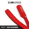 GRAVITY RAZORS Professional Straight Razor Kit  Minimal Exposure, Includes 10 Premium Blades, 0.5mm Exposed, Red view 3