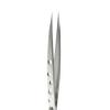 Rubis Hole Pattern Stainless Steel Pointed Tweezers for Precise Eyebrows and Hair Removal, The Elegance Collection,1K011 9.5, Made in Switzerland view 2