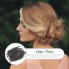Hair Pin,Alloy Flat Hair Clips Prevent Slip Bobbies Pin Reusable Portable Women Girls Hair Accessories for Styling Makeup (Black) view 4