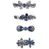 Briskyloom 4 Pack Vintage Butterfly Rhinestones Hair Retro Bow Hair Claw Bronze Hair Barrettes and Hair Styling Accessories for Party Travel Banquet Daily Usage Wedding Dancing view 1