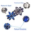 Briskyloom 4 Pack Vintage Butterfly Rhinestones Hair Retro Bow Hair Claw Bronze Hair Barrettes and Hair Styling Accessories for Party Travel Banquet Daily Usage Wedding Dancing view 3
