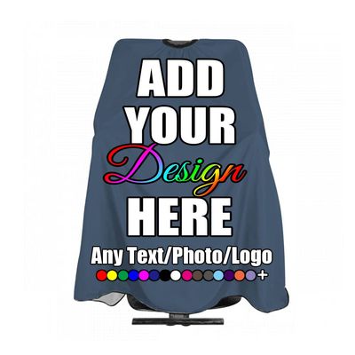 ANGELJUAN Custom Barber Cape, Haircut Kit Hairdressing Apron for Home Salon,Indigo Blue