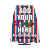 ANGELJUAN Customized Haircut Apron Personalized Barber Cape,Red, White and Blue Striped view 1