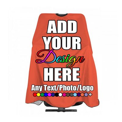 ANGELJUAN Customized Haircut Apron Personalized Barber Cape Hairdressing Aprons,Tomato