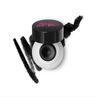 Color Vanity Gel Pot Smudge Proof Black Eyeliner | Long Lasting, Safe for Lash Extensions | Intense Pigment, Non-Flaking, Easy to Apply