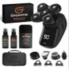 Groomie Crispy AF, Shaving & Grooming Kit for Bald Men - Set Includes BaldiePro Electric Razor, Pre-Shave Oil, Aftershave, Deodorant & Travel Carrying Case - All-in-One Head Shaver Kits for Men view 1