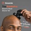 Groomie Cordless Bald Head Shavers for Men, BaldiePro Head Grooming Kit - Ergonomic & Waterproof Head Shavers for Bald Men - Electric Hair Shaver & Head Razor - Men's Rotary Shaver for Smooth Shave view 2