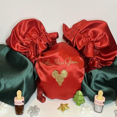Little Miss Glossy's Silk-Satin Hair Bonnets (Adult, Purple)
