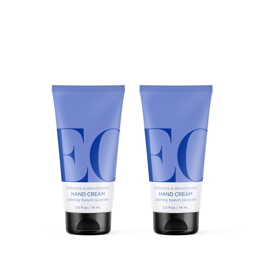EO Hand Cream, 2.5 Ounce (Pack of 2), French Lavender, Organic Plant-Based, Moisturizer for Dry Skin