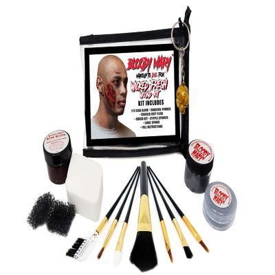 Bloody Mary's MINI Wicked Fresh Wound Makeup Kit Medium to Dark F/X Makeup Halloween Costume Horror Special Effects Theater Cosplay