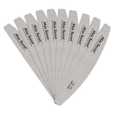 Forte Zebra Halfmoon Nail File 150/150 Green Center 10 Pack