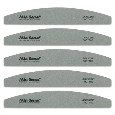 Sponge Halfmoon Nail File 100/180 5 Pack