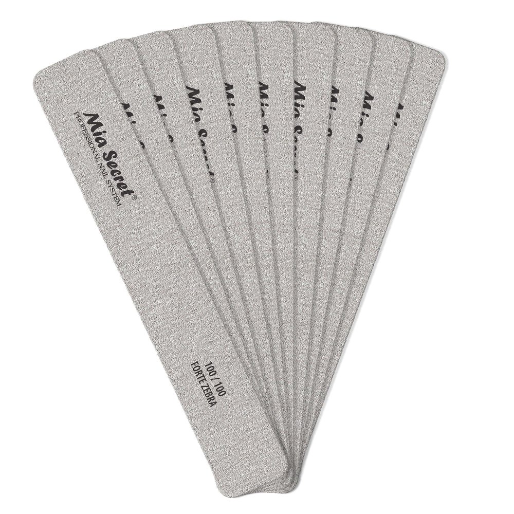 Mia Secret Forte Zebra Jumbo Nail File (Pink Center, 10)