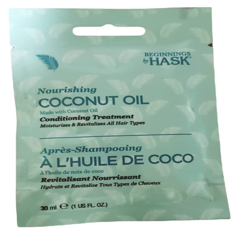 1 30ml e (1US FL OZ) Beginnings by Hask Nourishing COCONUT OIL Made With Coconut Oil Conditioning Treatment Mosturizes &Revitalizes All Hair Types