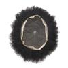 Afro Curly Mens Toupee African American Wig 10x8 All Transparent Lace Hairpiece Replacement Kinky Curly Human Hair System for Black Men Brazilian Remy Hair Unit Peluca para hombre FACE MIRACLE (8x10, #1 Jet Black12mm Tight Curl) view 4