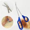 Long Handled Toenail Scissors & Easy Reach Long Handle Clippers for Thick Toe Nail with Glass Nail File Blue view 3